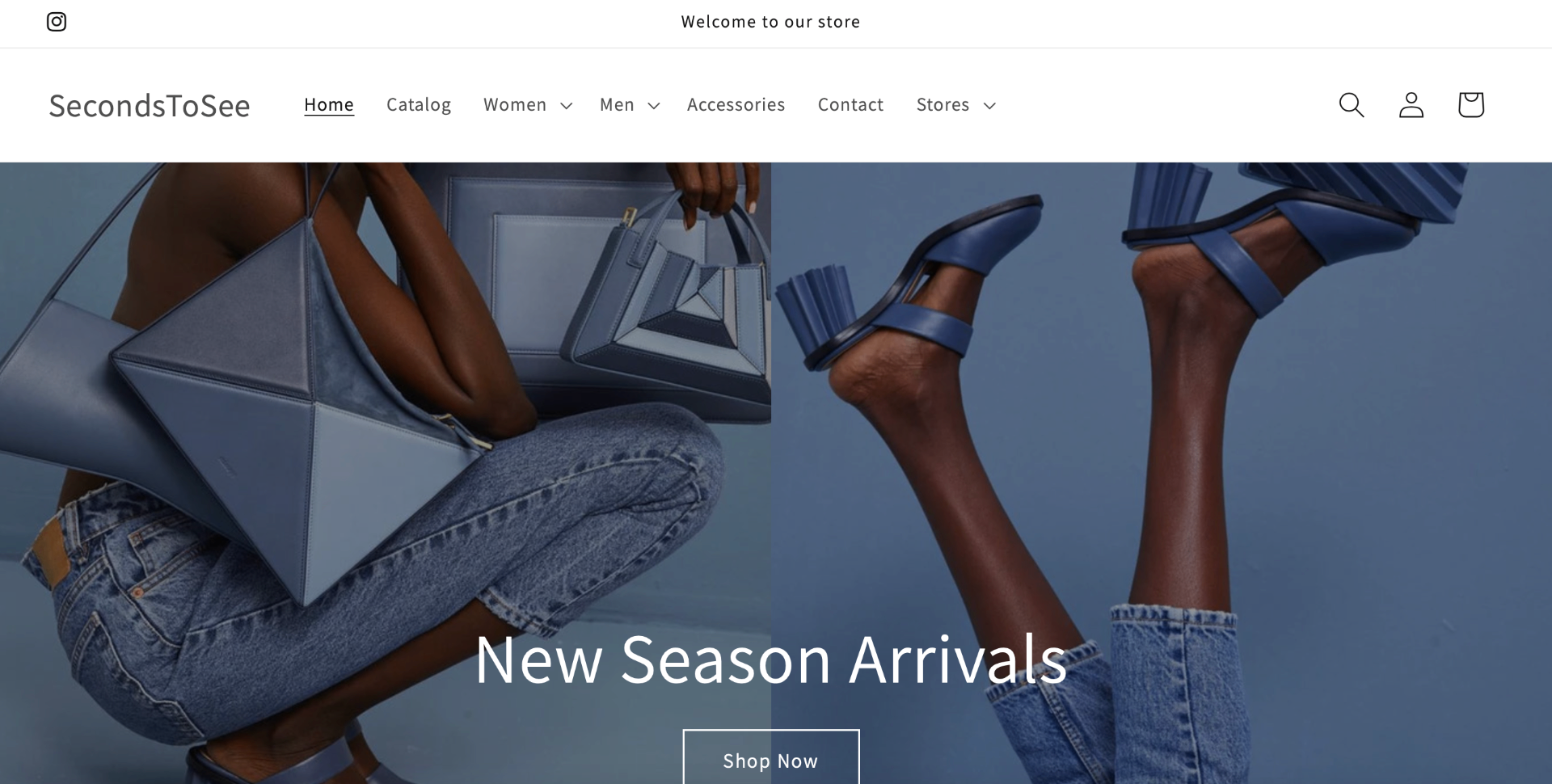 Le Stores Web example: Homepage